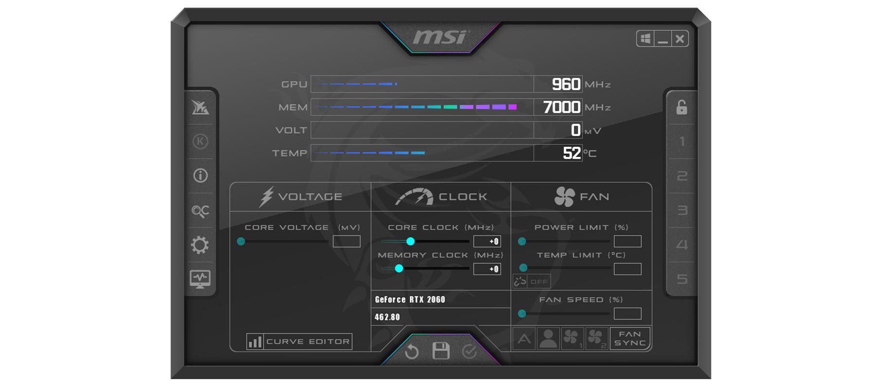 اورکلاک کارت گرافیک با استفاده از برنامه MSI Afterburner