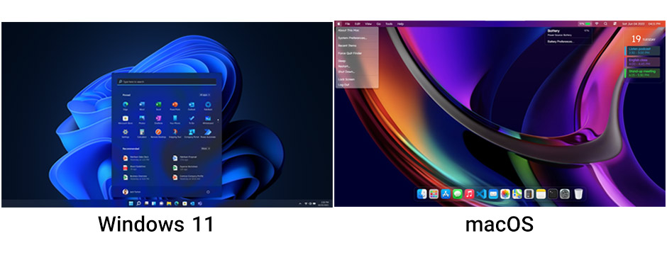 تفاوت سیستم عامل ویندوز و macOS