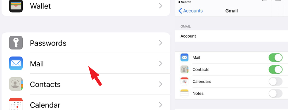 اضافه کردن ایمیل در Gmail در آیفون