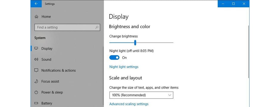 نحوه تنظیم نور صفحه لپ تاپ در ویندوز 10