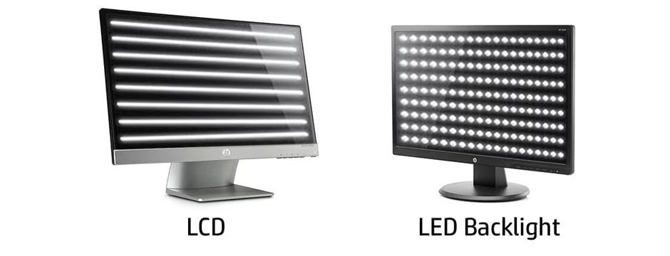 تفاوت LCD با LED در نوع نور پس زمینه