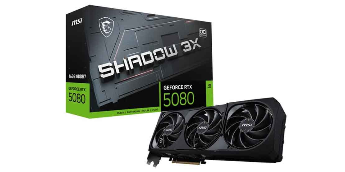 کارت گرافیک ام اس آی rtx 5080 shadow 3x oc