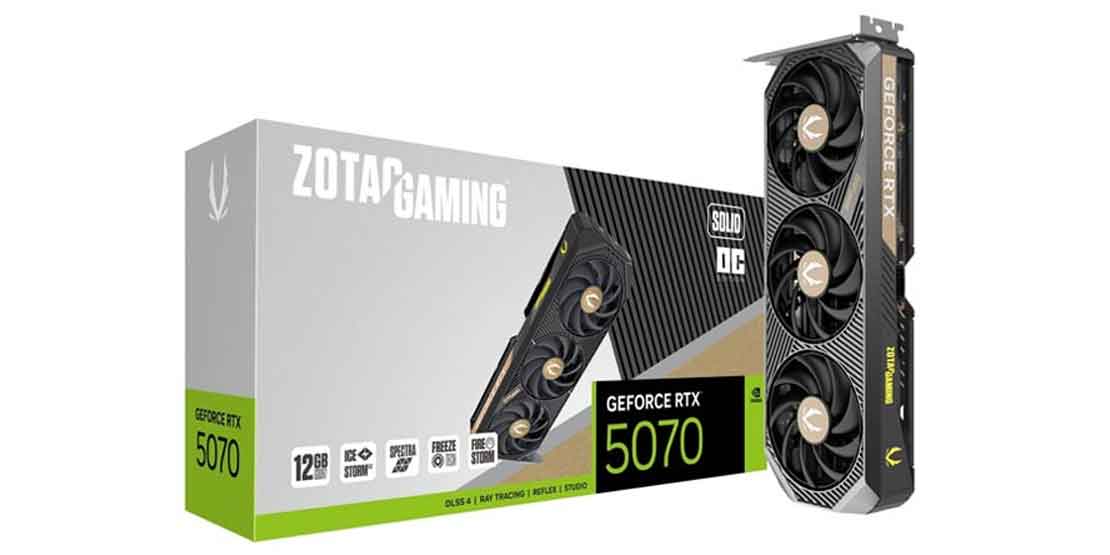 کارت گرافیک کارت گرافیک RTX 5070 ZOTAC GAMING SOLID OC 12GB