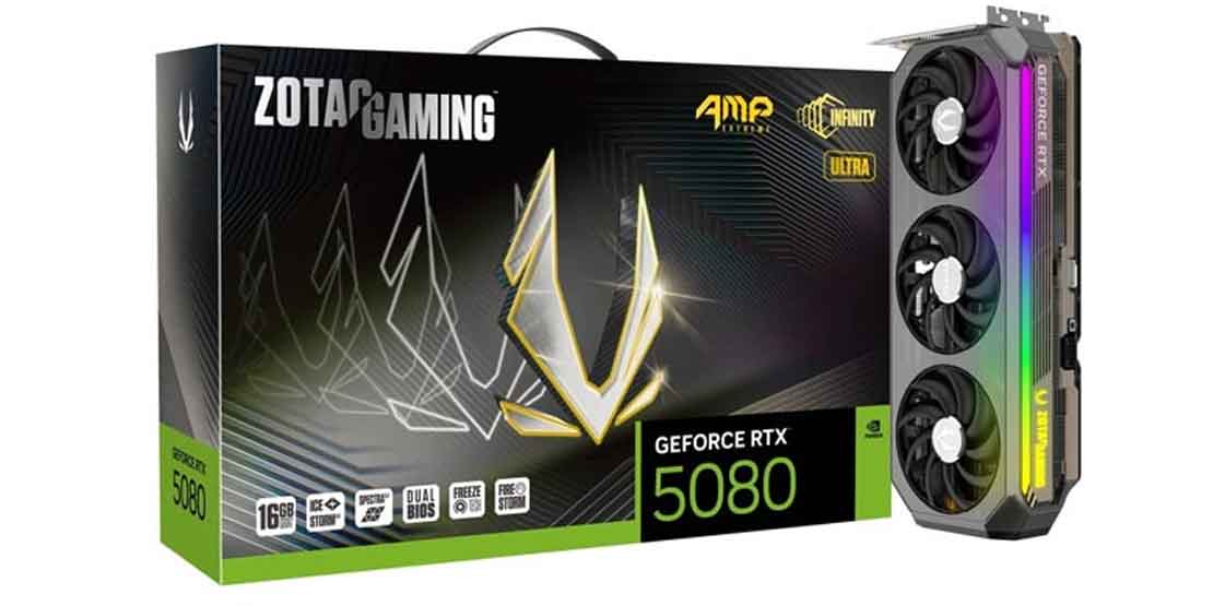 کارت گرافیک RTX 5080 ZOTAC GAMING AMP Extreme INFINITY ULTRA