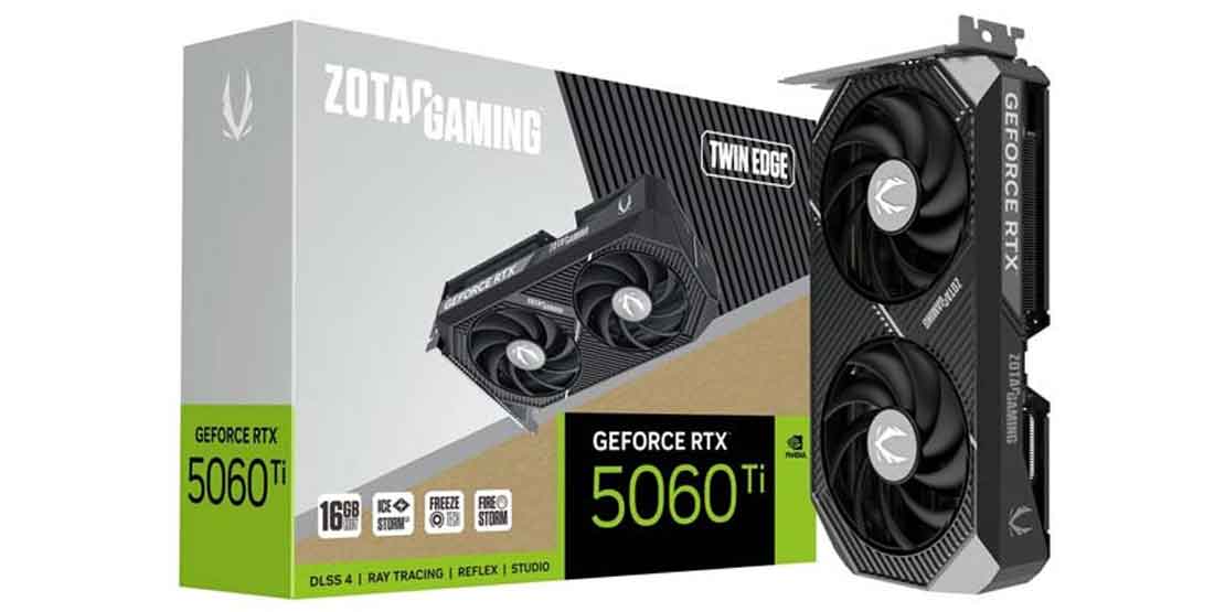 کارت گرافیک RTX 5060 Ti ZOTAC GAMING Twin Edge 16GB