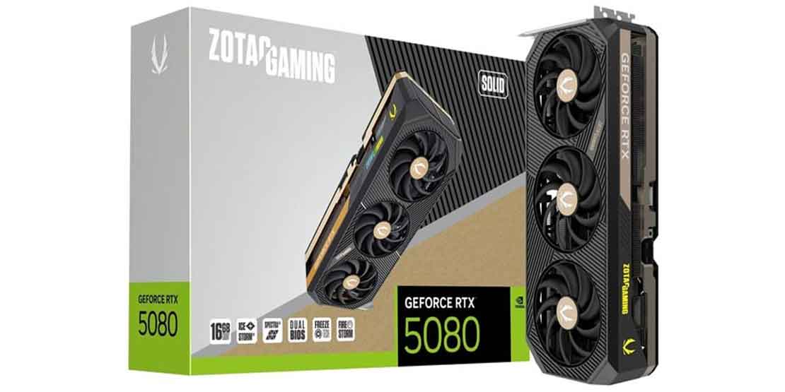 کارت گرافیک ZOTAC RTX 5080 GAMING SOLID 16GB