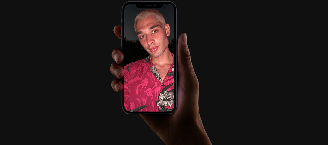 قابلیت گرفتن عکس سلفی در شب با iphone 12 mini