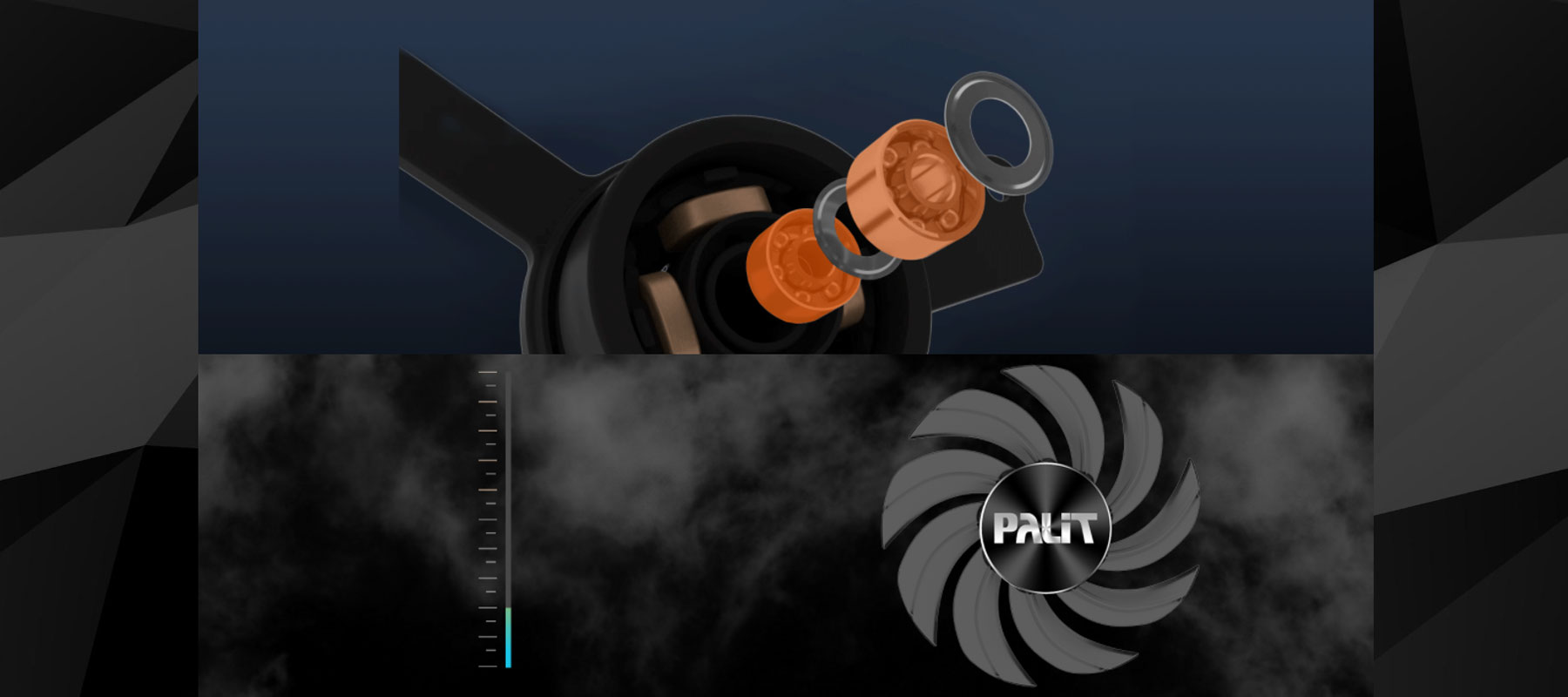 سیستم خنک کننده کارت گرافیک Palit GeForce RTX 3070 Ti GameRock OC