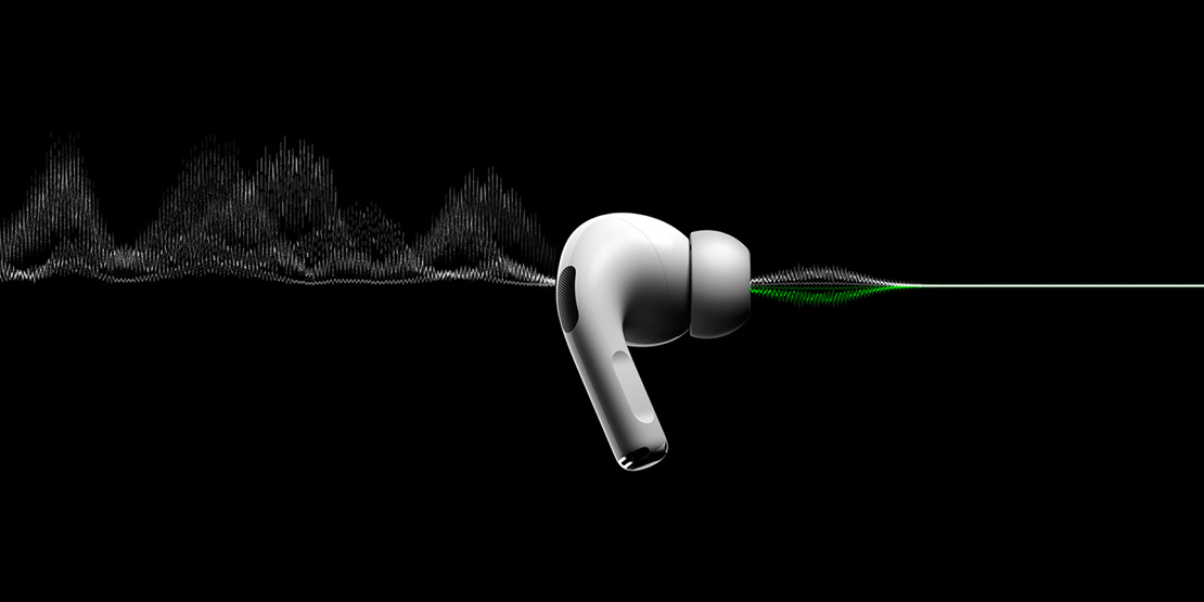 پخش صدای واقعی با هدفون بی سیم اپل AirPods Pro