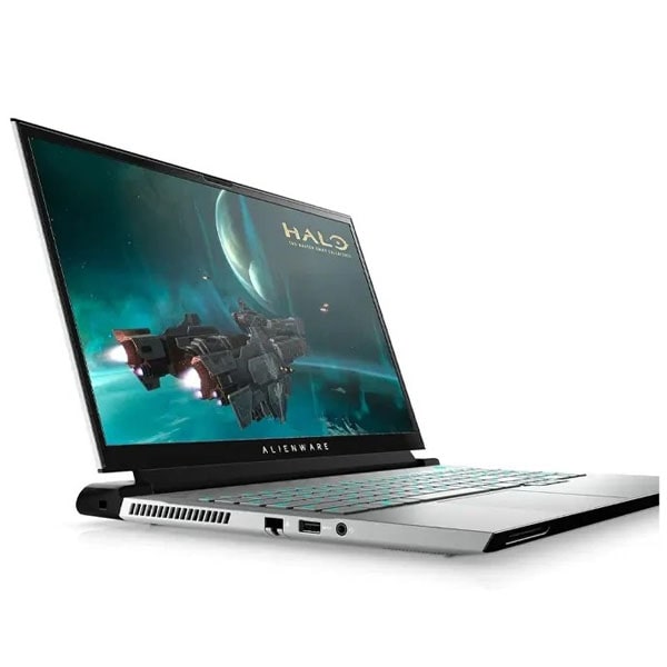نمای لپ تاپ دل گیمینگ 17 اینچ Alienware m17 r5 ryzen 7-6800hx full hd از سمت چپ
