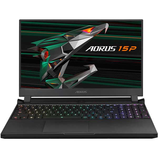 لپ تاپ استوک گیگابایت گیمینگ 15.6 اینچ AORUS 15P Core i7-11800H FHD
