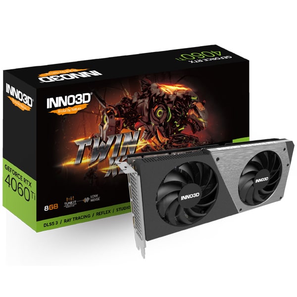 کارت گرافیک RTX 4060 Ti INNO3D TWIN X2 8GB همراه باکس