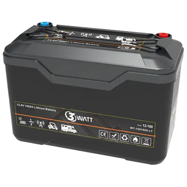 باتری لیتیومی سه وات ۱۲.۸ ولت - ۱۰۰ آمپر ساعت WT-1281000-LT