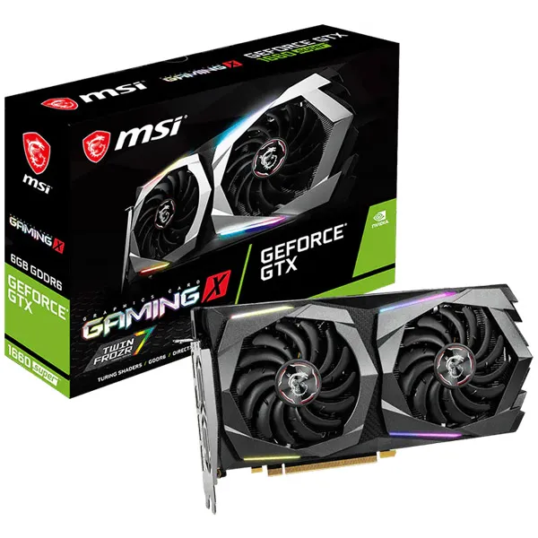 کارت گرافیک GTX 1660 MSI SUPER Gaming X 6GB همراه باکس