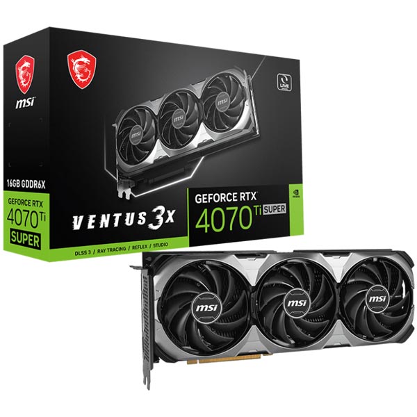 کارت گرافیک RTX 4070 Ti MSI VENTUS 3X Super 16GB همراه باکس
