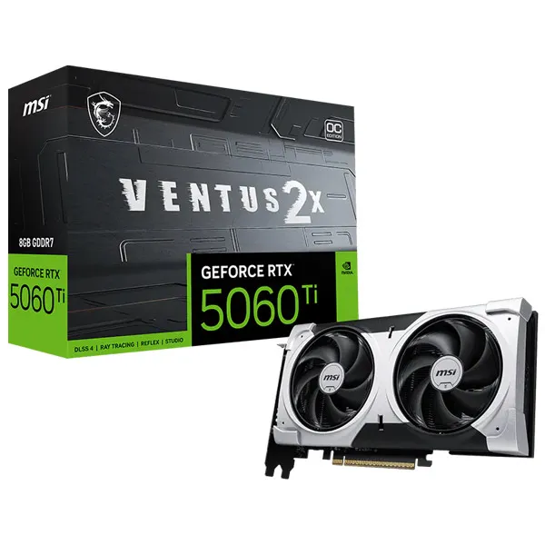 کارت گرافیک RTX 5060 Ti MSI VENTUS 2X PLUS 8GB همراه باکس