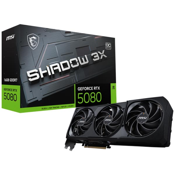کارت گرافیک RTX 5080 MSI SHADOW 3X OC 16GB همراه باکس