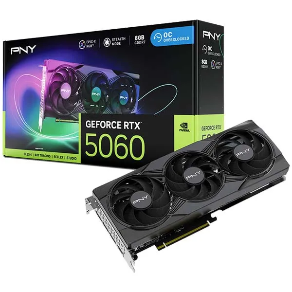 کارت گرافیک RTX 5060 PNY ARGB EPIC-X RGB OC 8GB