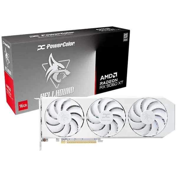 کارت گرافیک RX 9060 XT PowerColor Hellhound White 16GB