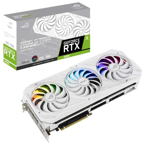 کارت گرافیک RTX 3080 ASUS ROG STRIX GAMING WHITE OC 10GB