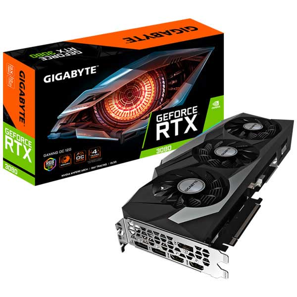 کارت گرافیک گیگابایت RTX 3080 GAMING OC 12GB همراه باکس
