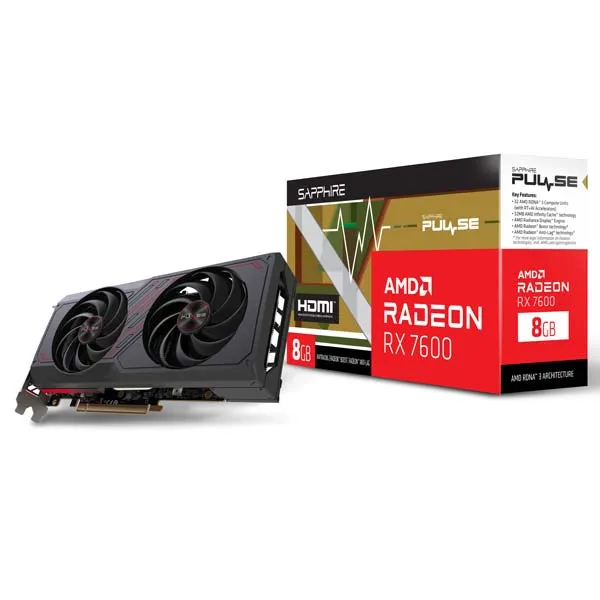 کارت گرافیک RX 7600 SAPPHIRE PULSE OC 8GB