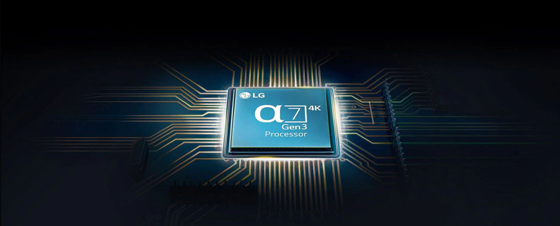 پردازنده قدرتمند آلفا 7 نسل سوم تلویزیون ال جی 55NANO86