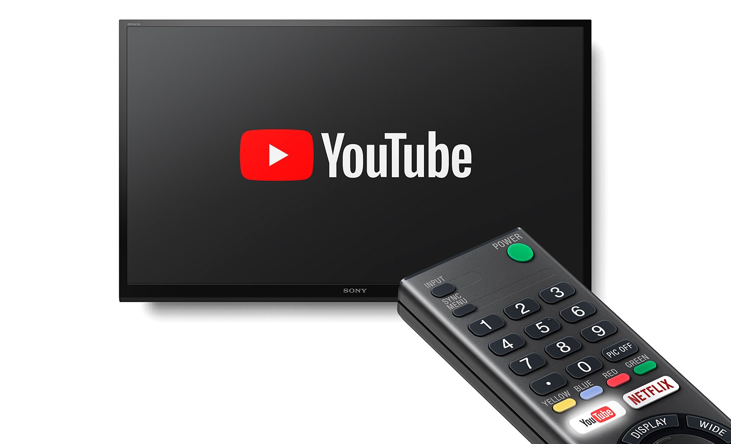 با ریموت تلویزیون 65X7000G دسترسی سریع تری به یوتیوب داشته باشید.
